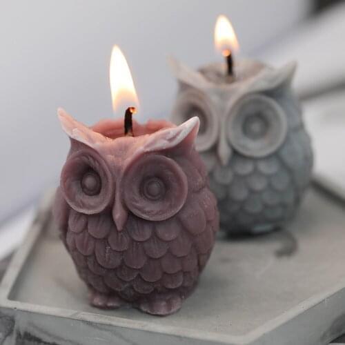 3D Cute Owl Shape Silicone Cake Decorating Tools Handmade Soap Candle Molds DIY Plaster Aromatherapy Making Mould Resin Crafts