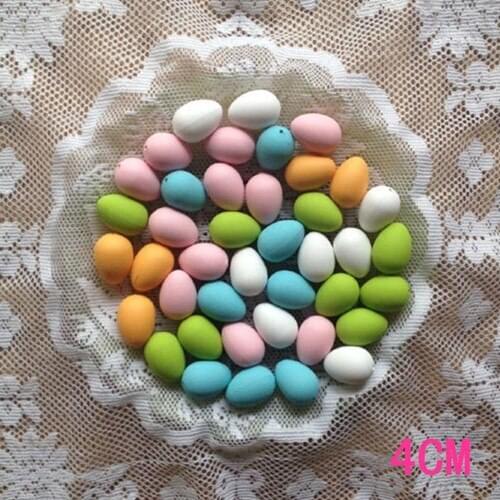 4cm plastic Easter egg paniting eggs decoration DIY hand-painted colorful egg model childrens toys Creative Painting