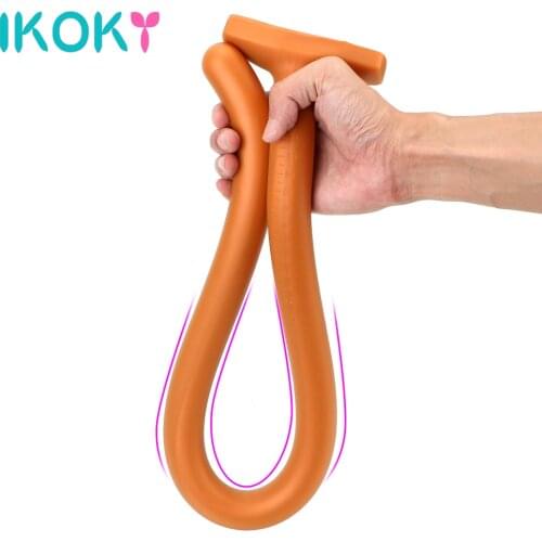 IKOKY 40/50/60/70CM Super Long Anal Plug Large Dildo Silicone Soft Butt Plug Prostata Massage Anal Sex Toys For Women Gay Men