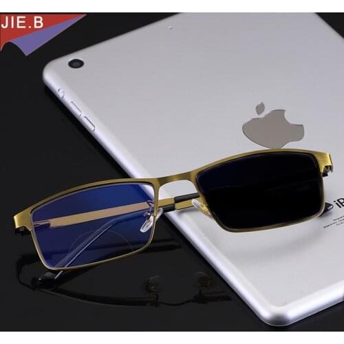 2019 New Business High-end Bifocal Photochromic Reading Glasses Men Women UV400 Transition Spring Hinge Diopter Presbyopia