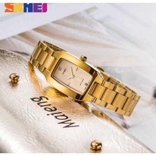 SKMEI Japan Quartz movement Ladies Female Girl Watch Luxury Diamond Dial Dress Clock Women Watches reloj mujer Montre femme