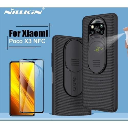 For Xiaomi Poco X3 NFC case 6.67'' NILLKIN CamShield Slide Protect Privacy Back Cover for Pocophone X3 NFC case X3 NFC Global