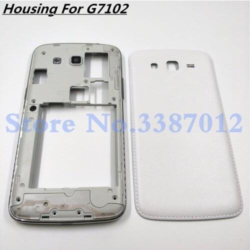 Full Housing Case For Samsung Galaxy Grand 2 II G7102 G7106 G7100 Battery Back Cover Door Rear Cover Middle Frame Plate