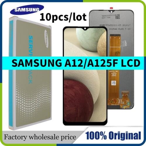 10pcs/lot Display For Samsung Galaxy A12 A125F A125F/DS display LCD touch screen digitizer Assembly replacement Repair Parts