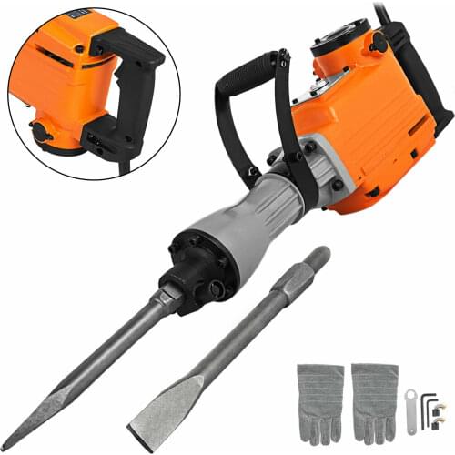 3600W Electric Demolition Hammer Heavy Duty Concrete Breaker 1800 RPM Chipping Jack Hammer Drills with Chisels Jackhammer