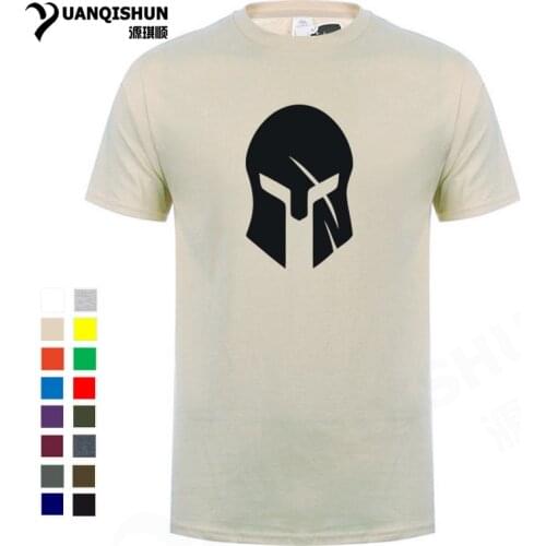 16 Colors New Spartan Helmet T-Shirt Bodybuilding Casual Loose Fit Top Funny Men T Shirt 2018 Fashion Male Brand Tops Clothing