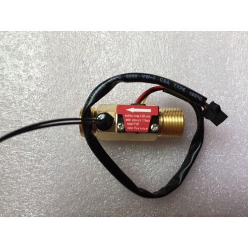G1/2"Brass Hall Flow Rate Meter NTC Temperature Measurement g1/2 Water Flow Sensor Meter