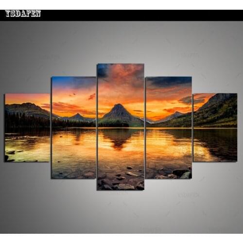 HD Printed Painting Canvas Printing Lake painting Room decor print poster picture canvas Framed Art HG-087