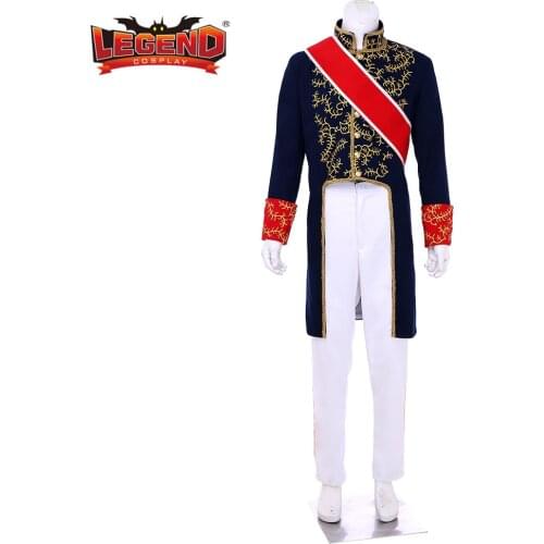 Cosplay legend 19th Century Japanese Imperial Court Suit Mens Military Uniform Suit With Hat Custom Made H001