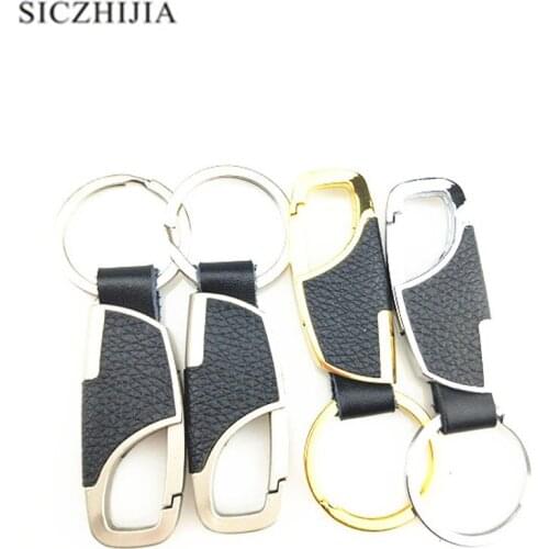 Leather and Metal Alloy Buckle Mens Black Car Keychain for Mini One Cooper R50 R52 R53 R55 R56 R60 R61 PACEMAN COUNTRYMAN