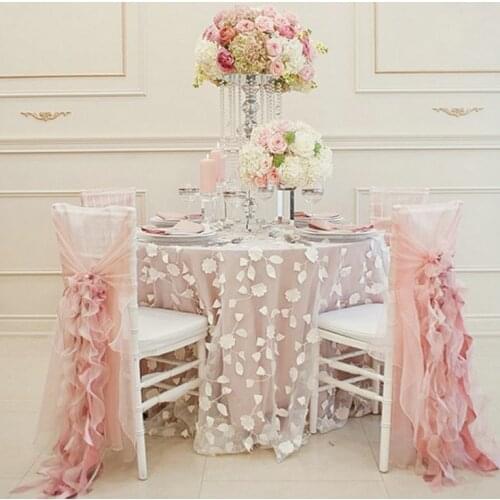 41*90cm white pink yellow wedding chair ribbon sash/bows for chairs/wedding chair knots /ties for chairs back 10 pcs