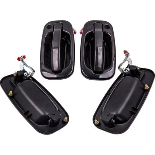 Black Outside Exterior Door Handle Set for Escalade Avalanche Silverado Yukon