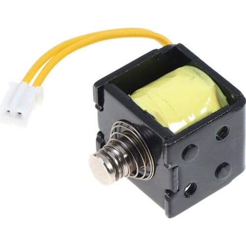 DC 12V-24V Mini DC Electromagnet Push Pull Through Type Electric Magnet For Household Appliances Amusement Office Equipment