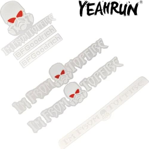 Model Car Engine Hood Windshield Waterproof Skull Car Shell Decor Sticker Decal for Jeep Wrangler 1/10 RC Crawler