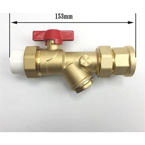 Floor Heating Manifold Main Valve Straight Filter Ball Valve Inside Outside Wire Floor Heating Accessories With Pressure Gauge