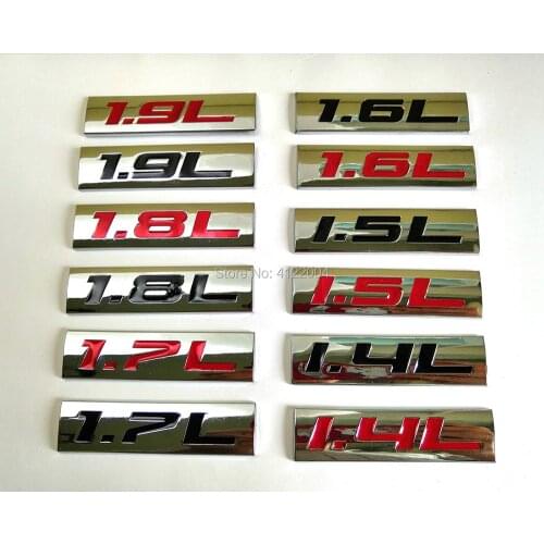 1.4L 1.5L 1.6L 1.7L 1.8L 1.9L Energy Emblem Trunk Sticker Decal For TOYOTA HONDA MITSUBISHI VOLVO GEELY CHERY HAVAL Dodge