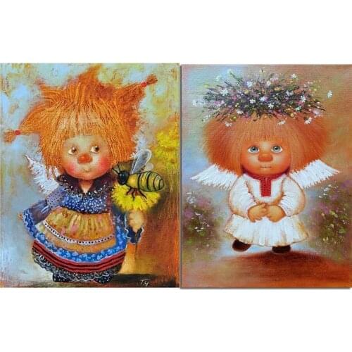 New Eur Full resin square/round diy 5d diamond painting cartoon girl mosaic 3d diamond embroidery boy children room decoration