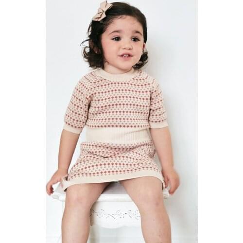 New 2020 Girls Dresses Knitted Cotton Autumn Baby Girls Dress Solid Color Kids Girls Clothes Childrens Clothing
