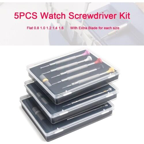 New Quality Watch Screwdrivers Kit Watchband Adjust Watch Movement Repair Tools Kit Horloge Gereedschap For Watchmakers 5PCS