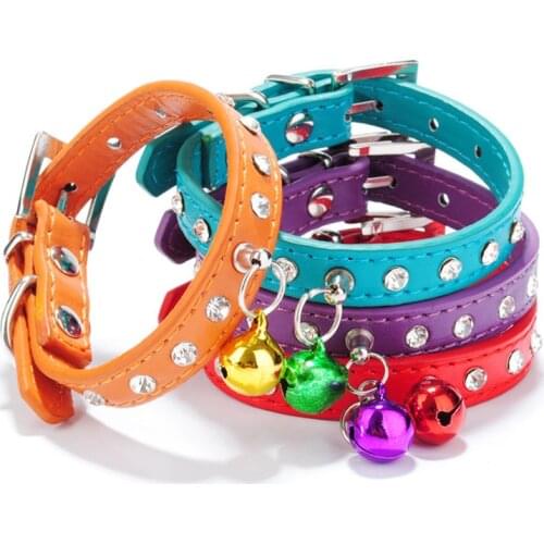 Cats Collars With Bell Kitten Necklace Accessories Products For Pet Small Dog Collar collier pour chat animaux