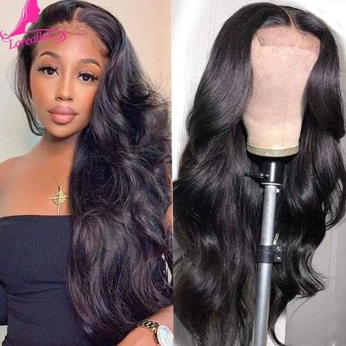 Body Wave Lace Closure Wig Human Hair Peruvian Wigs Glueless 4x4 Lace Closure Wig Human Hair Wigs for Black Women 150% denisty