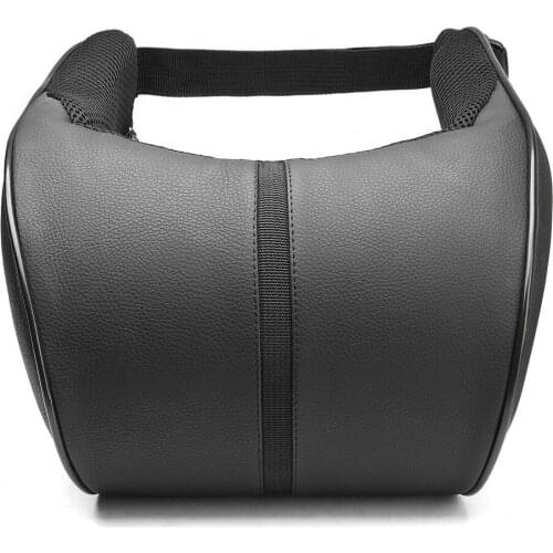 PU Leather Ergonomic Design Car Head Support Memory Foam Neck Leather Memory Foam Pillow Seat Head Neck Rest Cushions Travel