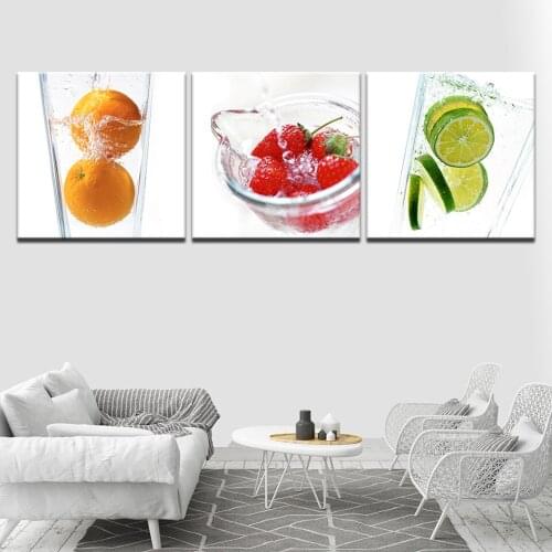 Framework Fruit still life picture HD wallpaper 3 panel Poster and Print Canvas Painting Picture for Living Room Home Decor