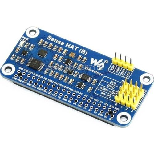 Raspberry Pi sensors HAT gyroscope, accelerometer, magnetometer, barometer, temperature and humidity AD IN one