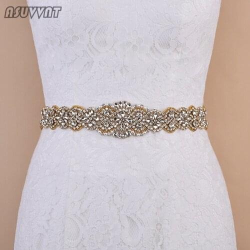 Trendy Bridal Wedding Belt Women Belt Elegant Rhinestone Belt Lady Evening Dress Crystal Belts For Wedding Dress Accessories