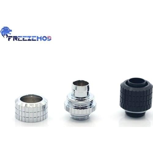 FREEZEMOD 9*12.7/10*13mm PVC Connector Hexagonal Fixed Soft Tube Fitting 3/8 Hose Coppr for Water Cooler System Modding