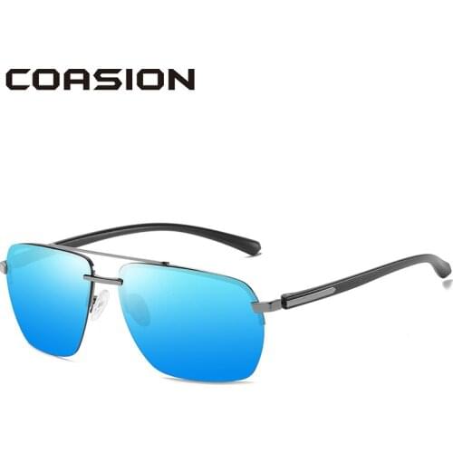 COASION 2020 Luxury Sunglasses Men Polarized Women Retro Square Sun Glasses for Driving TR90 Temple zonnebril heren CA1494