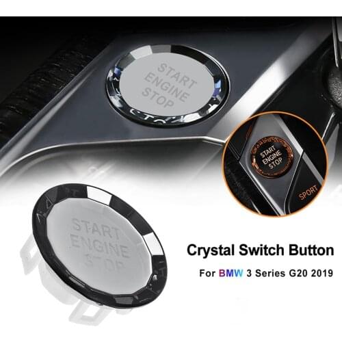 Styling Crystal Car ENGINE START STOP Switch Button Replace Cover for BMW 3 Series G20 2019+ Buttons Decorative Trim