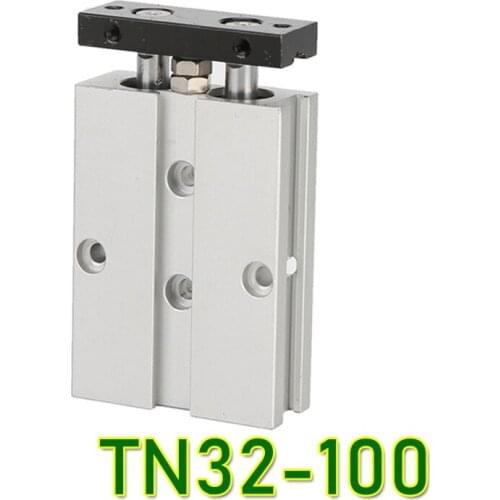 TN(TDA) series guide air cylinder dual rod TN32*100 pneumatic cylinder PT 1/8" TN32-100 tn 32-100 TN 32*100 32x100
