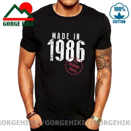 Vintage Made in 1986 T shirt women men Retro Born in 1986 T-shirt Husband Wife Couples Birthday 80s Wedding Anniversary Tshirt
