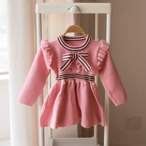 Bobora Baby Girl Winter Clothes Solid Kids Knitted Sweater Soft Clothing for Girls Childrens Clothing