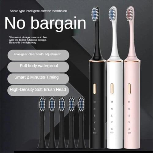 Rechargeable USB Ultrasonic Steam Toothbrush, Electric Toothbrush for Adults with Soft Bristles Automatic Toothbrush