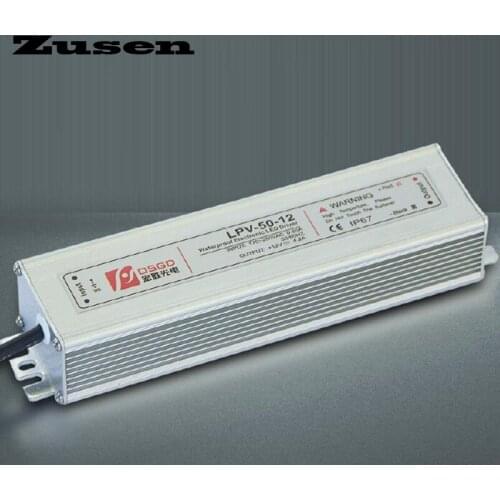 Zusen LPV-50W 12V 24V 36V 48V LED laboratory waterproof Switch Power supply IP67