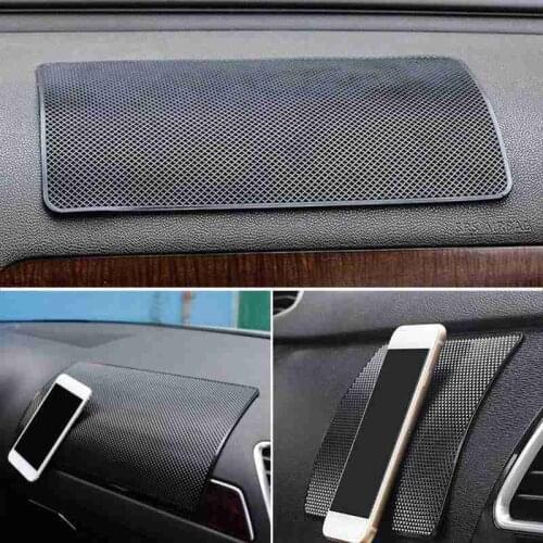1 Pcs 19x12 cm Black PVC soft rubber car phone anti-slip mat