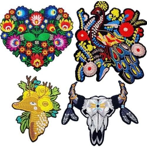 1Pc big size Embroidery Patches sew-on Patches For Clothing Gift Cute DIY Patch mens clothes Accessory