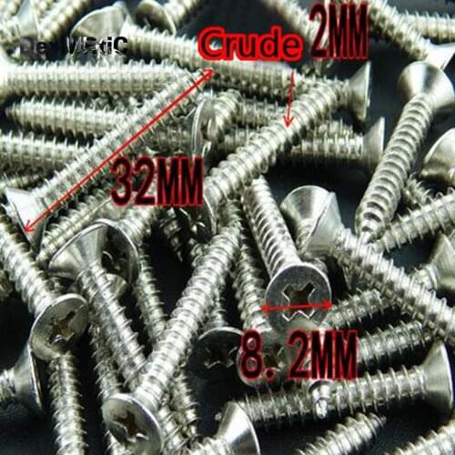 100pcs 4.2*33mm Stainless Steel Screws Flate Screws Cross Screws Socket Screws for Furniture
