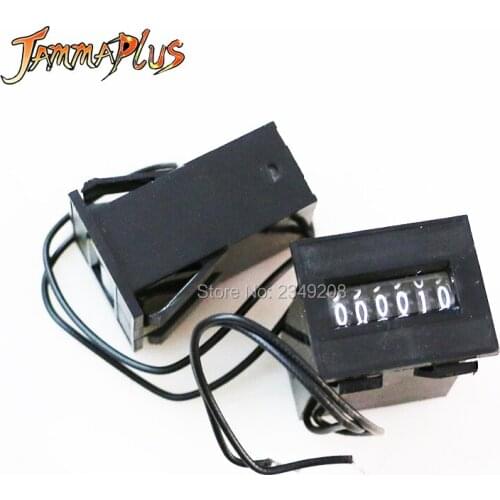 2 pcs/lot 6 digits arcade coin counter meter 12V 18pcs mechanical counter cassette counter for slot game machine swing machine