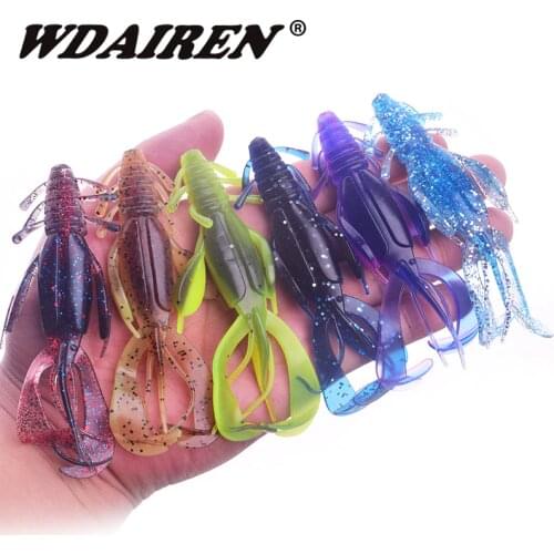2Pcs Shrimp Soft Baits Fishing Lures 100mm 10.5g Easy Wobblers Crankbaits for Carp Bass Fishing tackle Artificial Silicone Lure