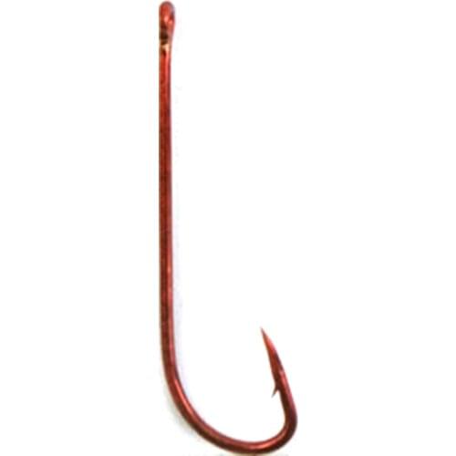 [ 25 pcs ] Red Long Shank Fish Hook Eel Fishing Hook Rigging Hooks size #2 4 6 8 10 12