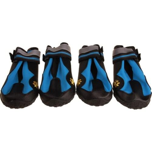 4pcs Pet Dog Boots Shoes Resistant Cute Dog Waterproof Hiking Multifunction Non-slip Shoes Sports training shoes XH8Z