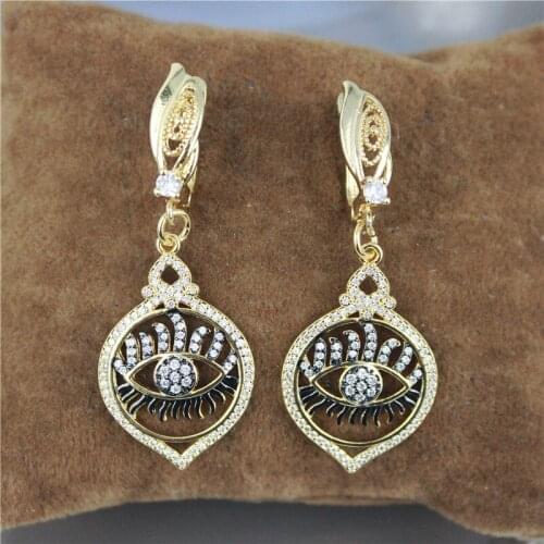 5pair/lot Fashion cz earring,eye shape cubic zircon component jewelry,new design women love earring cheap wholesale