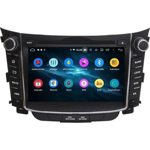7" 2 Din PX6 Android 9.0 Car Radio For Hyundai I30 2011-2014 DVD 6 Core Audio Navigation Multimedia Player 4G+64G stereo DSP GPS