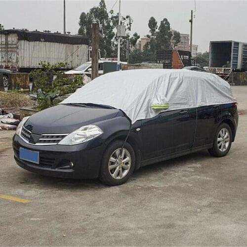 Car Half Body Covers Sunscreen UV Snow Resistant Sun shade Waterproof Cover