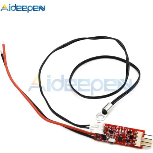 DC 12V PWM 4 Wire Line Fan Temperature Digital Control Controller Speed Regulation for PC Fan Alarm Module Board with 40cm Probe