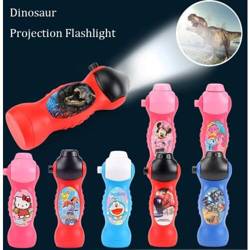 Dinosaur Projector Flashlight Luminous Toy Rotatable Lens Projector Toy with 24 Different Patterns Projector Light Designer