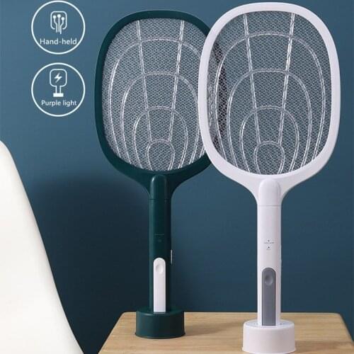 Home Two-in-one Electric Mosquito Swatter Multifunctional Mosquito Killer USB Charging Trapping Double-effect Mosquito Repellent